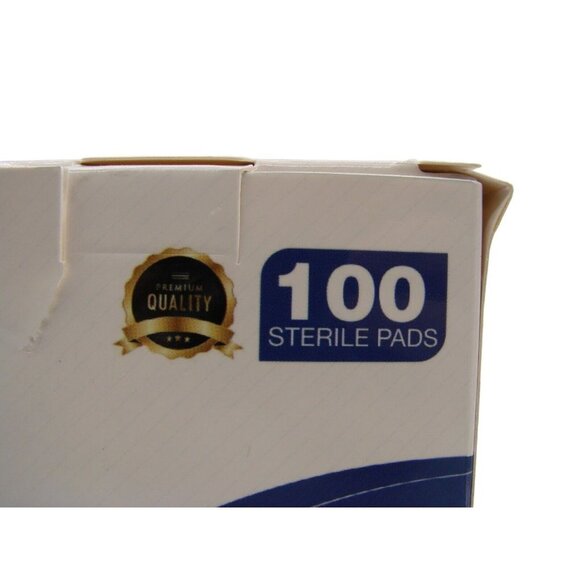 NEW Box Gauze Care Sterile Pads 100 Ct 4x4 Individual 12 Ply Wounds Dressing Cut - Picture 2 of 9